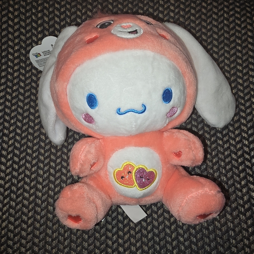 Care Bear Hello Kitty Cinnamoroll 8” As Love-a-Lot Bear Fun Size Plush Pink